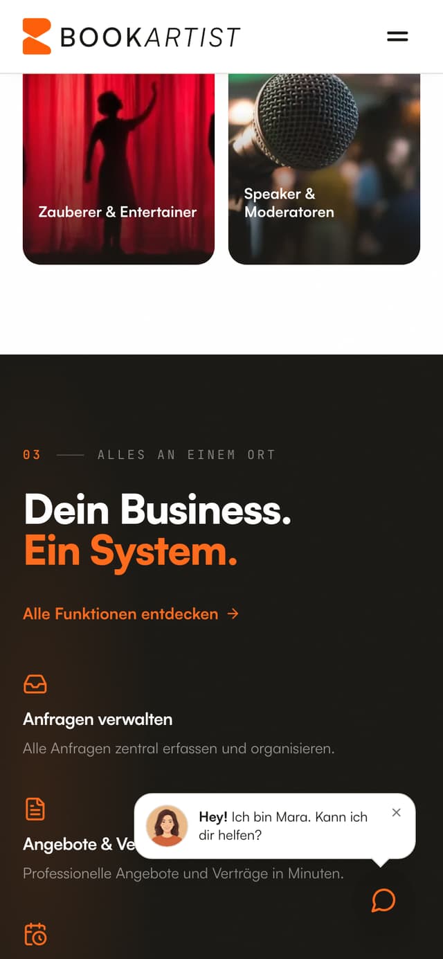 Bookartist auf dem Handy