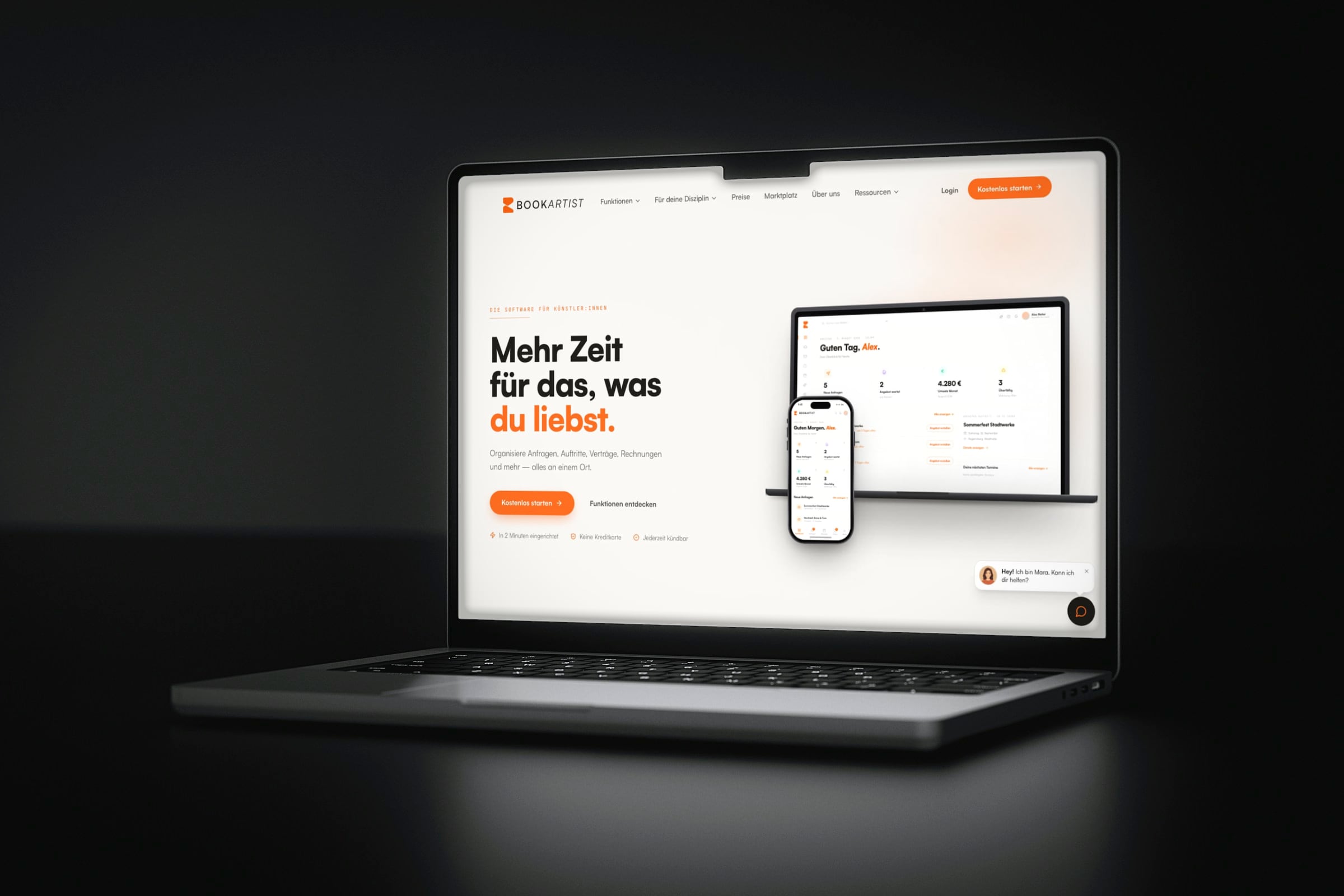 Bookartist – Website & Marke