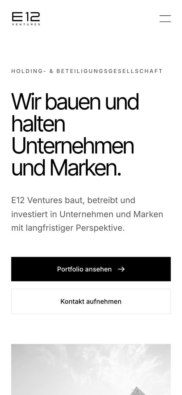 E12 Ventures auf dem Handy