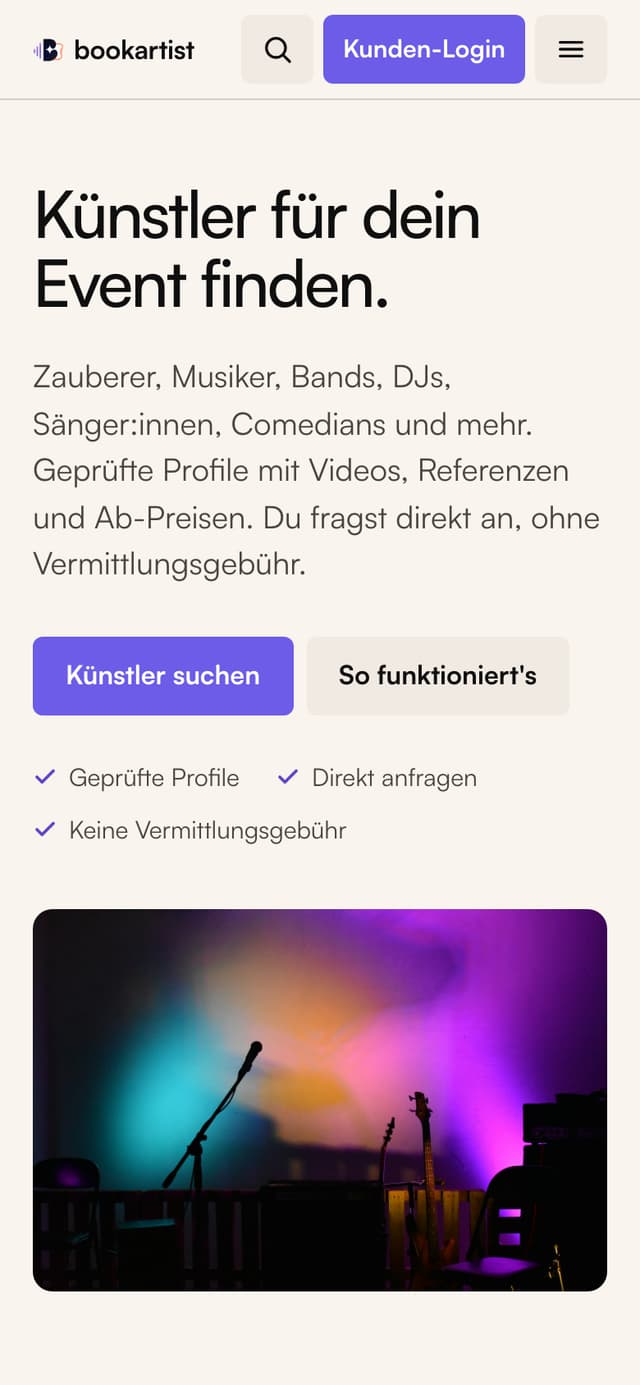 Bookartist Marktplatz auf dem Handy