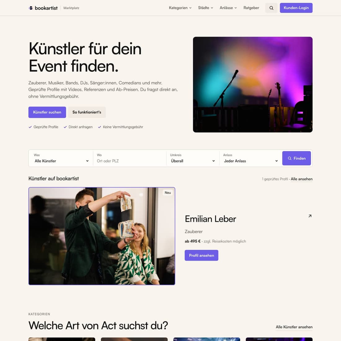 Bookartist Marktplatz – Logo & Website