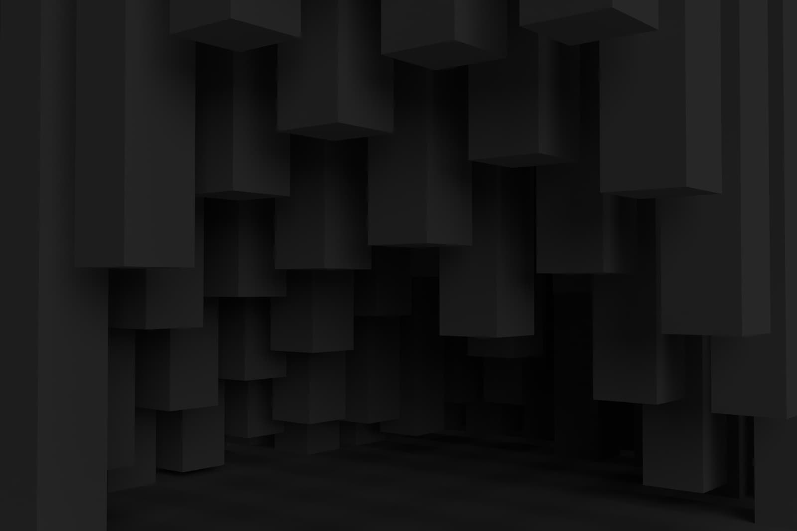 Dunkle Säulen aus Beton
